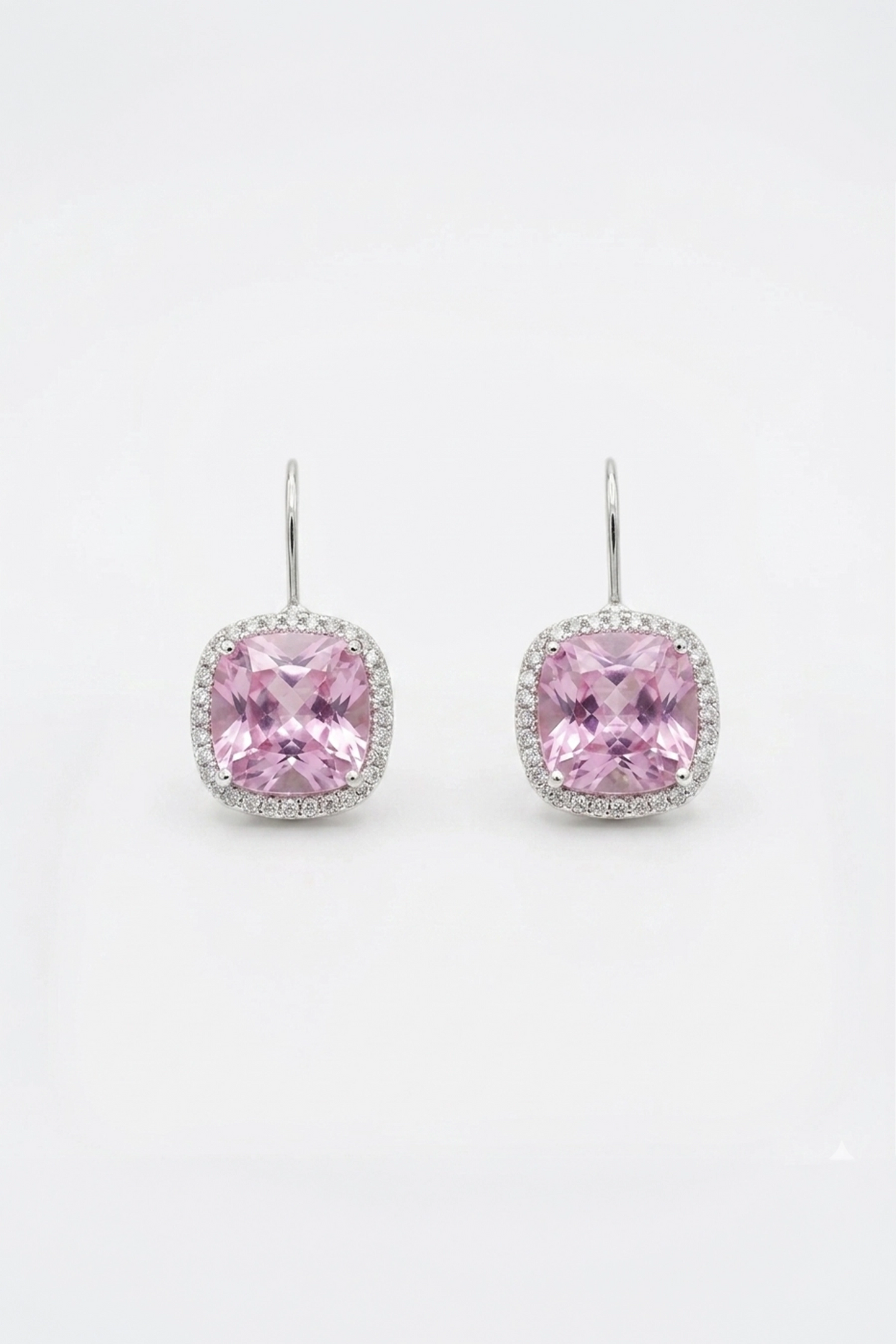 Blush Cushion Drop Earrings