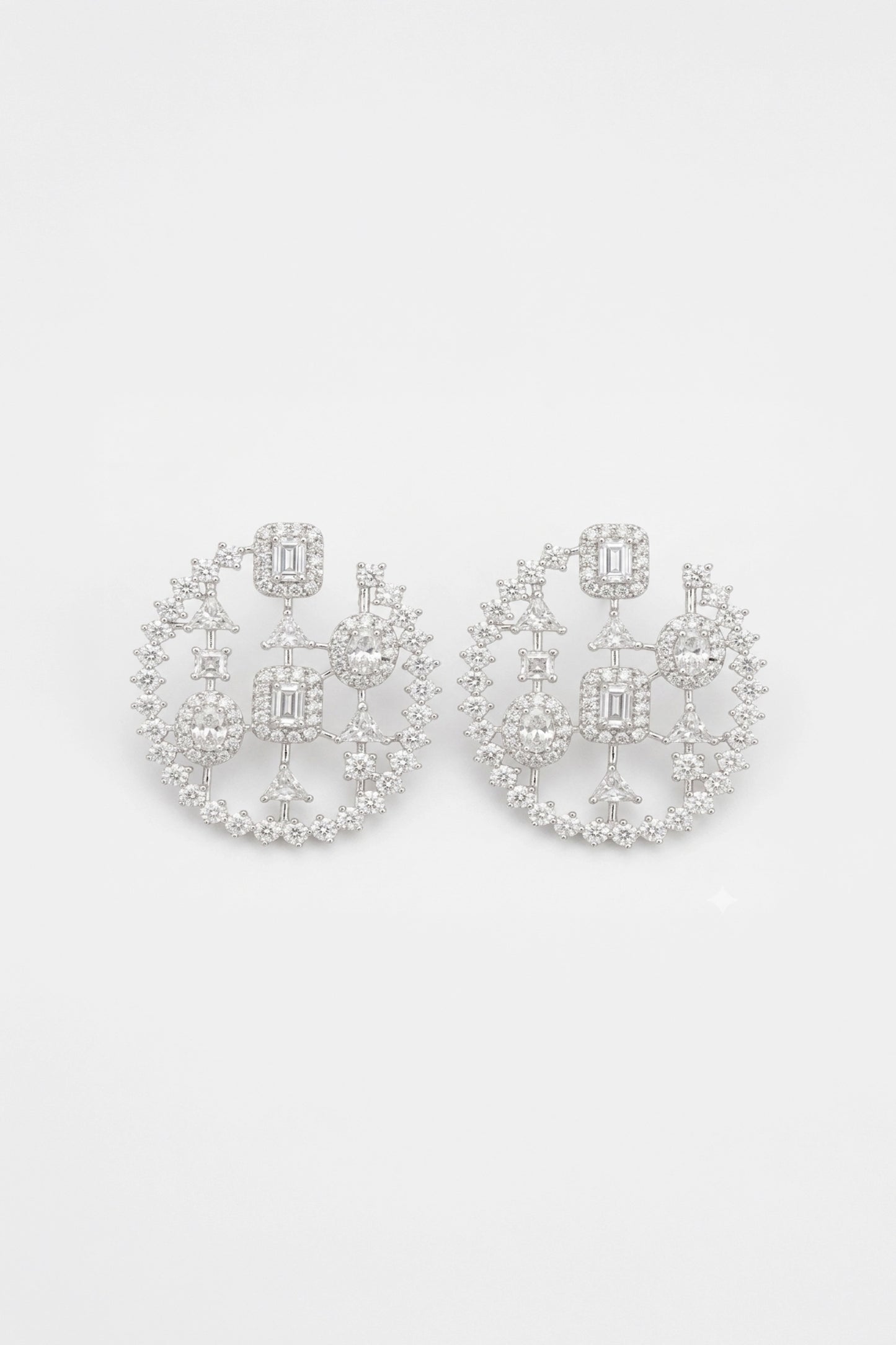 Contour Frame Diamond Earrings