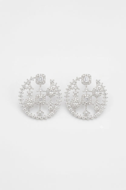 Contour Frame Diamond Earrings