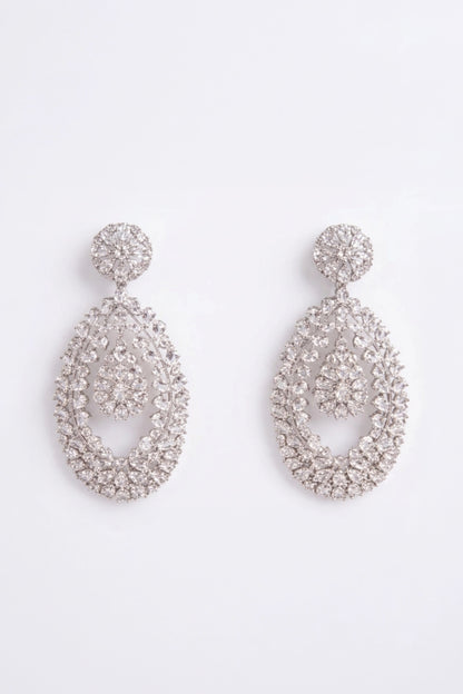 Radiant Crystal Teardrop Statement Earrings