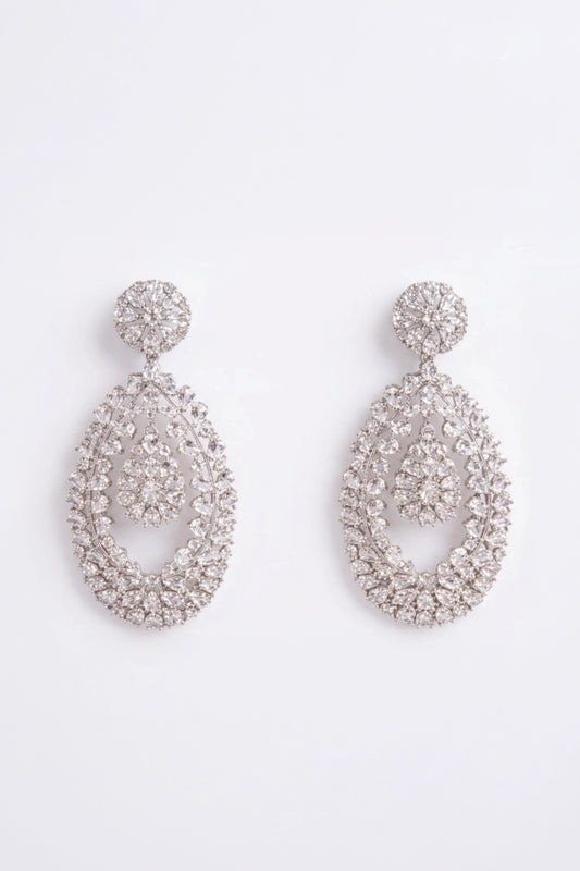 Radiant Crystal Teardrop Statement Earrings