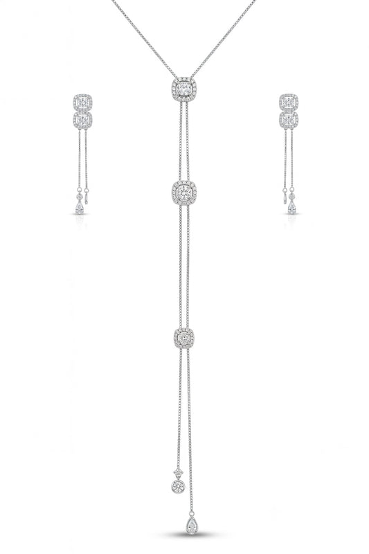 Celeste Radiant Diamond Necklace Set