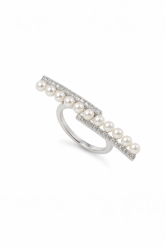 Linear Pearl Ring
