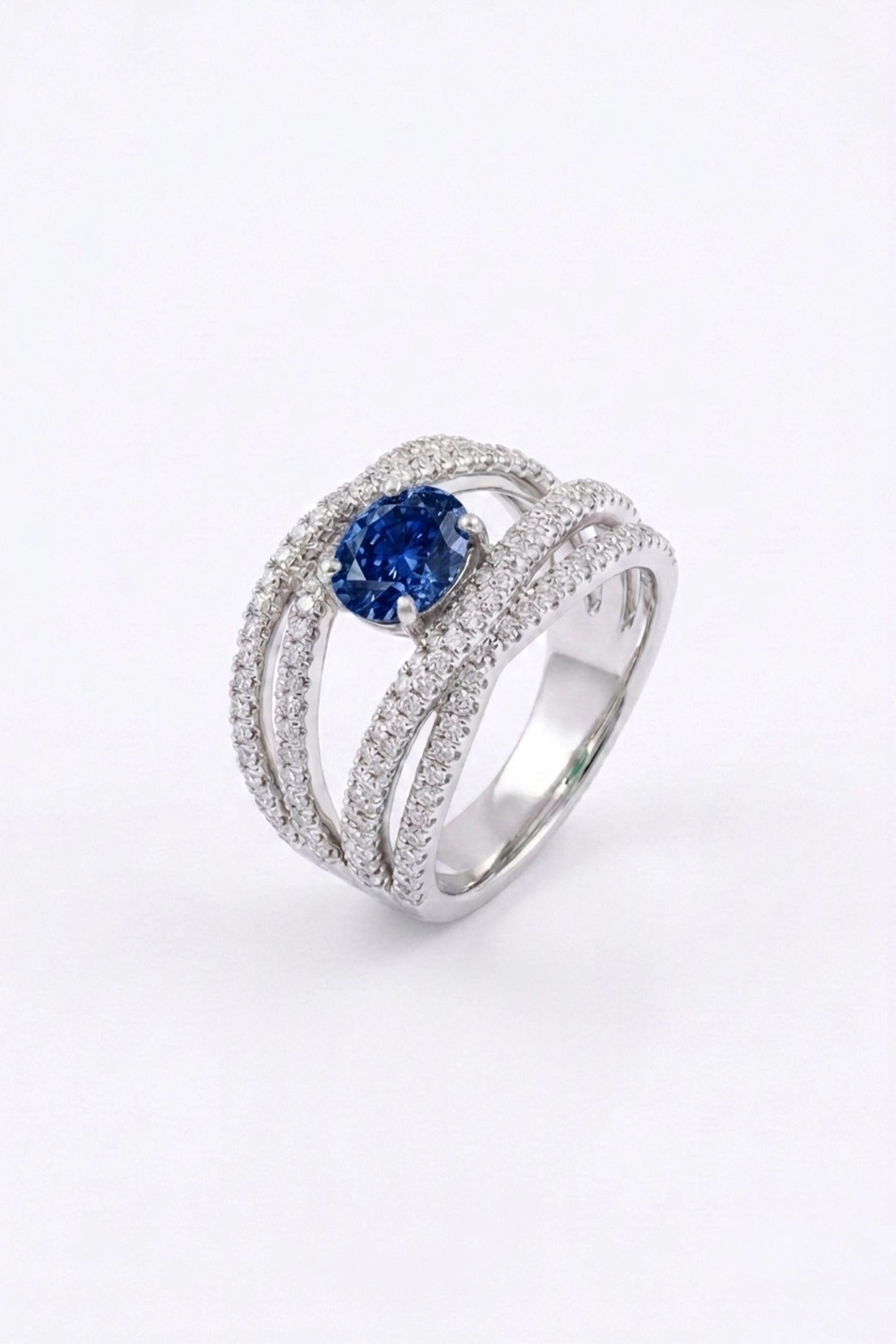 Sculpted Diamond Statement Ring