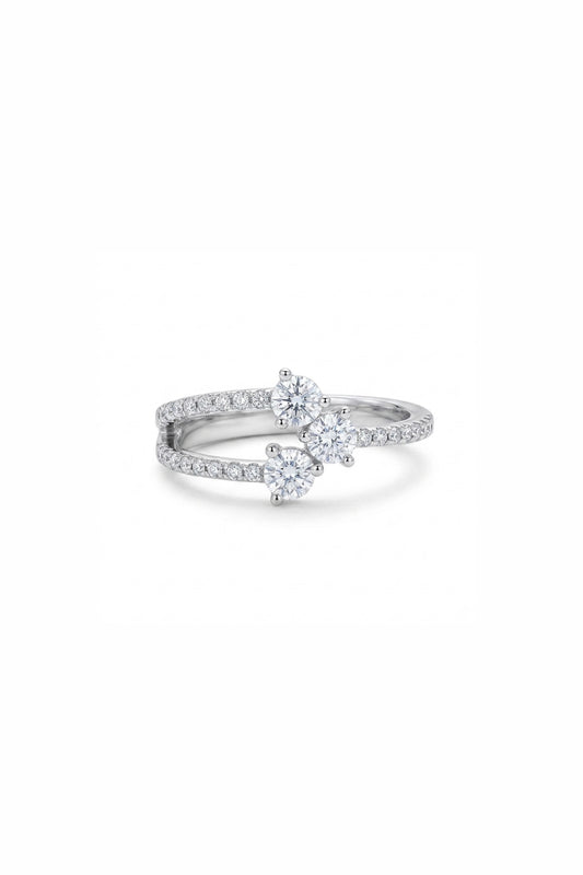 Crisscross Diamond Ring