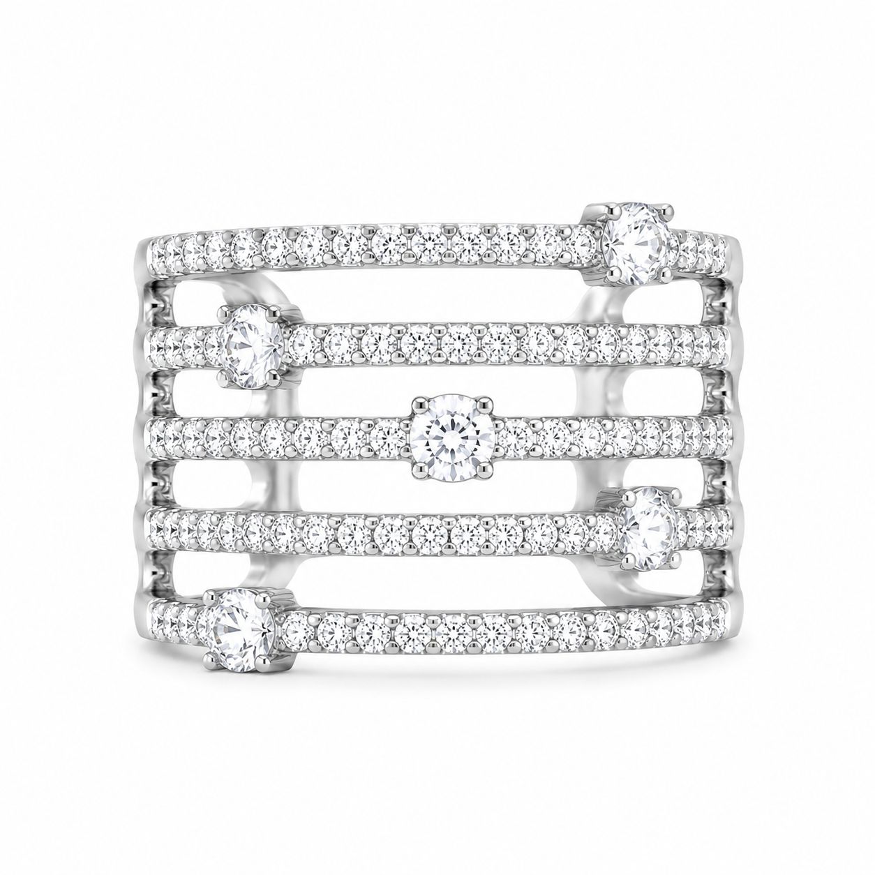 Starlight Multi-Band Diamond Ring