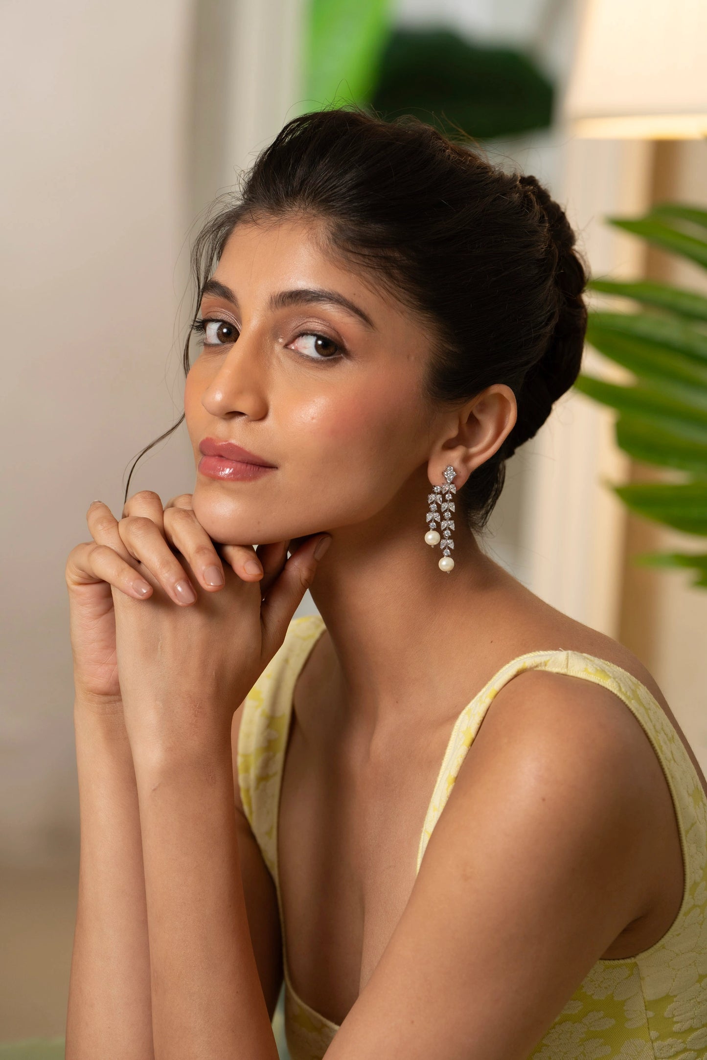 Pear Luster Diamond Earrings