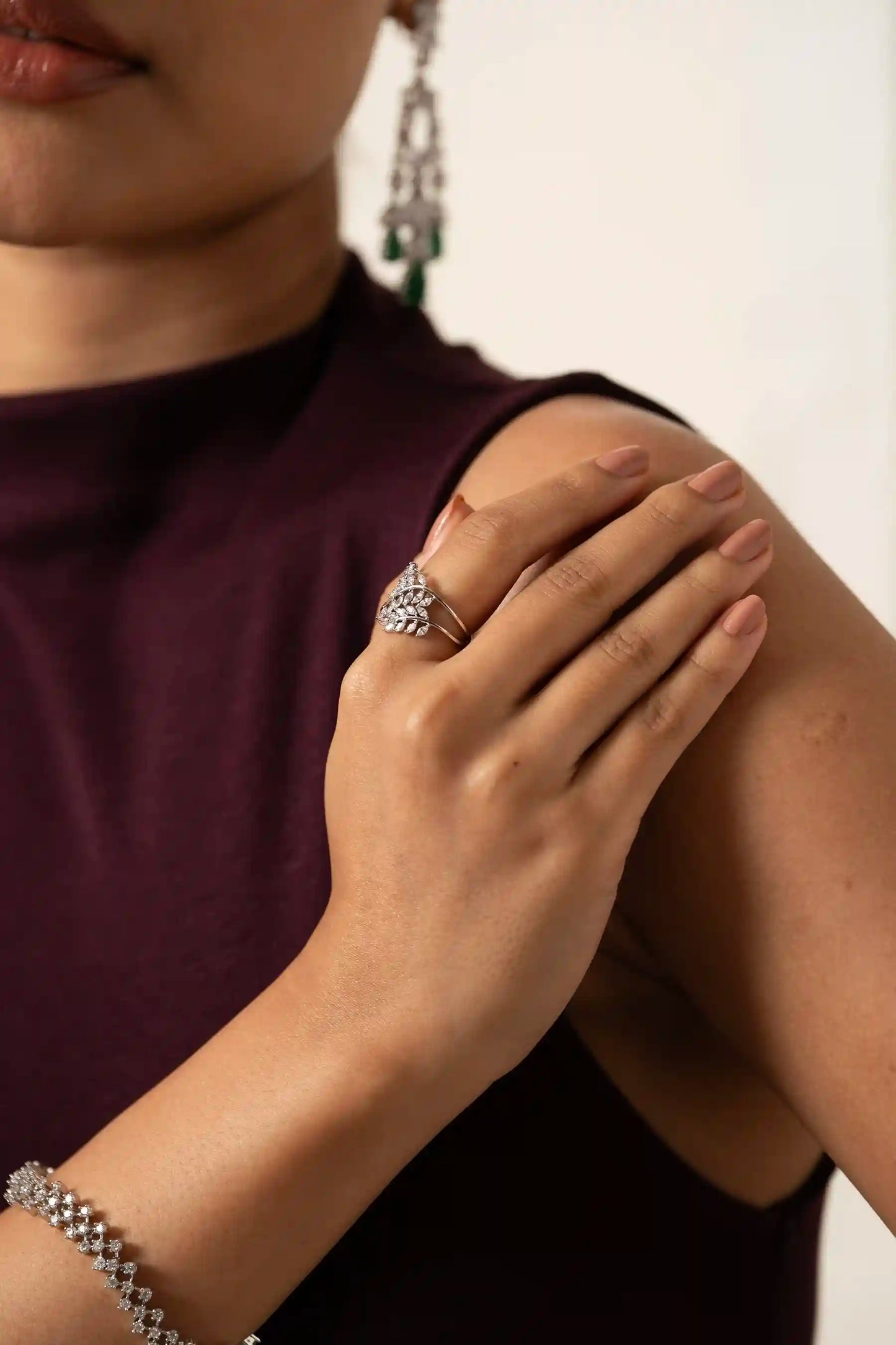 Pear Diamond Nest Ring