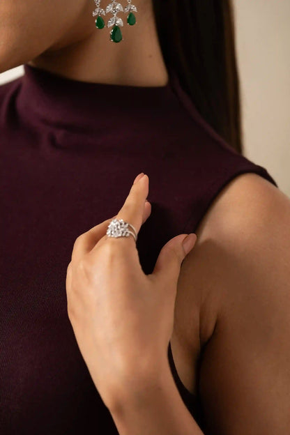 Pear Diamond Nest Ring