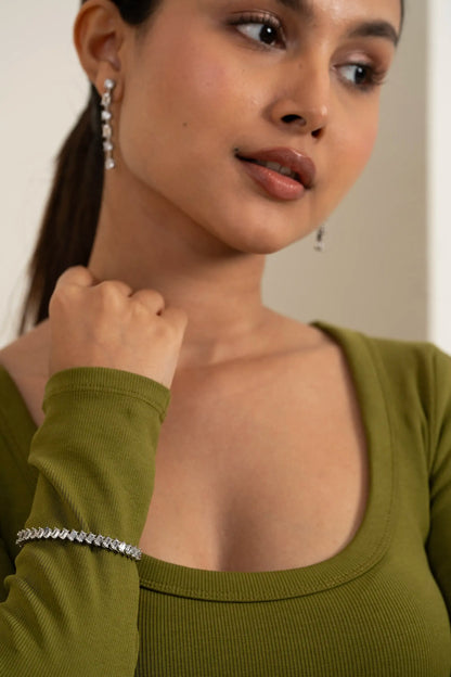 Slim Diamond Line Bracelet