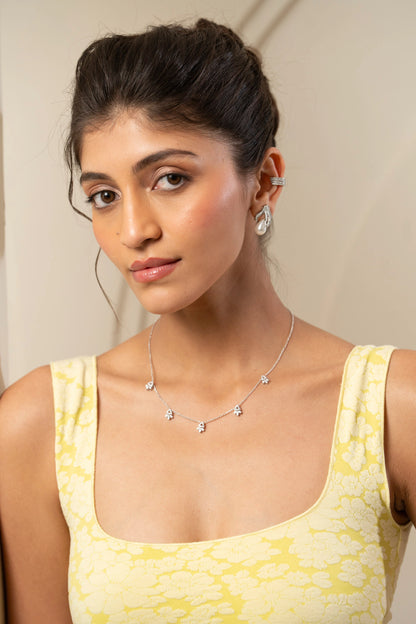 Round Yellow Diamond Necklace