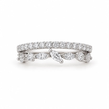 Celestial Marquise Adjustable Diamond Stack Ring