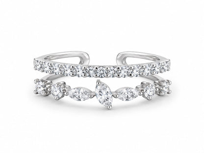 Celestial Marquise Adjustable Diamond Stack Ring Gift Box