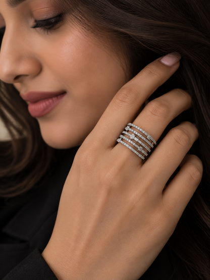 Starlight Multi-Band Diamond Ring
