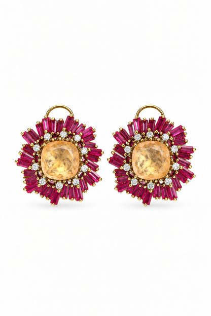 Aaradhya Royal Floral Statement Earrings