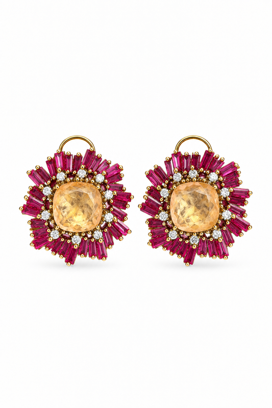 Aaradhya Royal Floral Statement Earrings