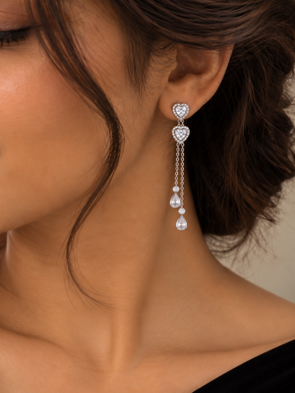 Eternal Heart Cascade Necklace Set