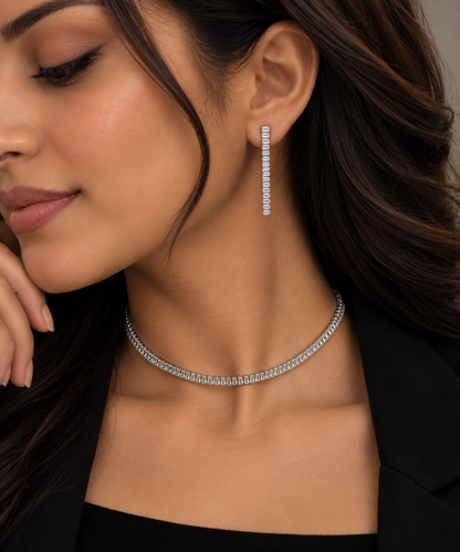 Eterna Sparkle Tennis Necklace Set
