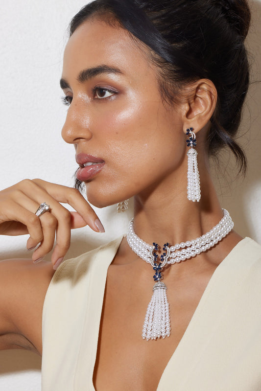 Deep Sea Pearlfall Necklace Set