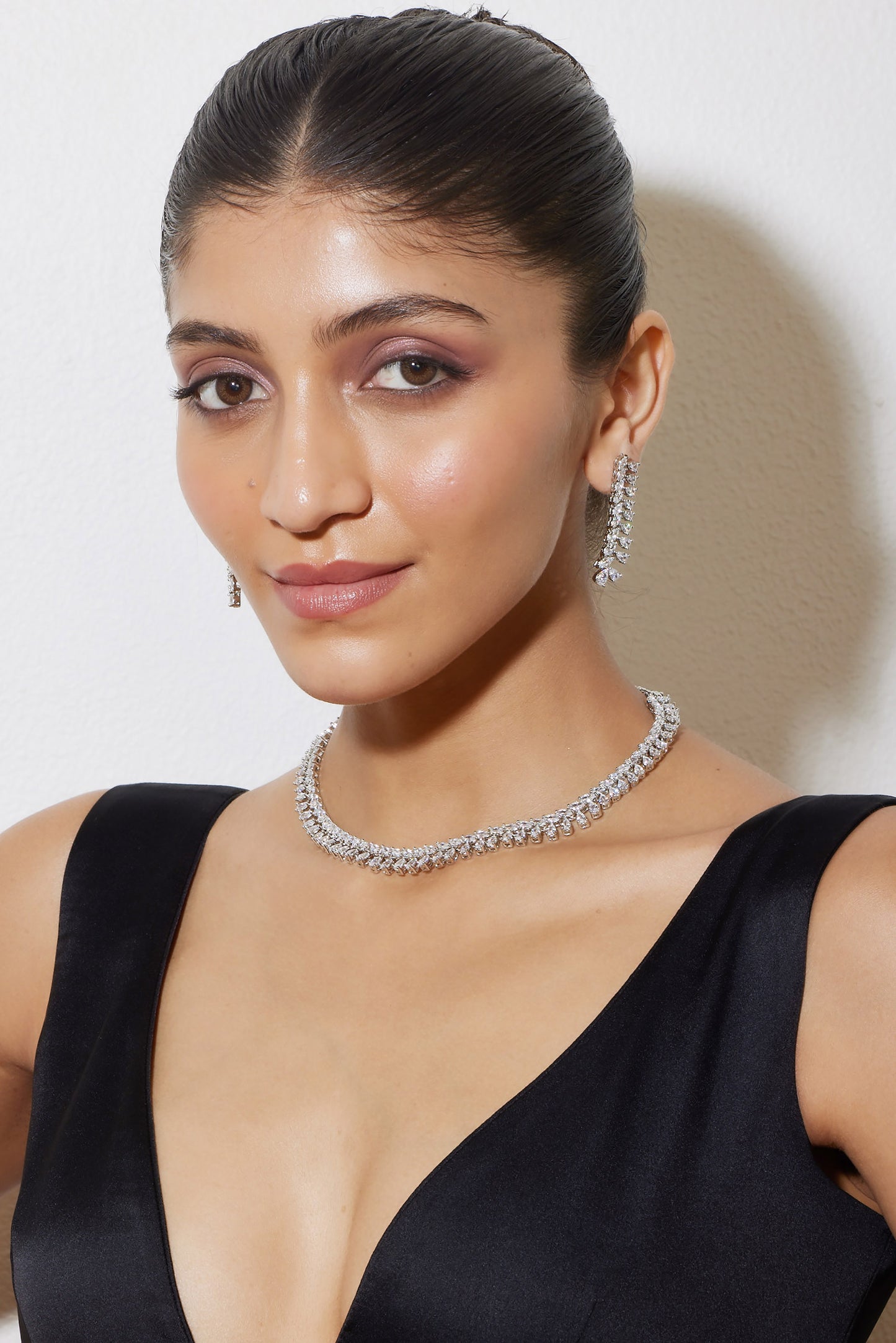 Crystal Veil Necklace Set