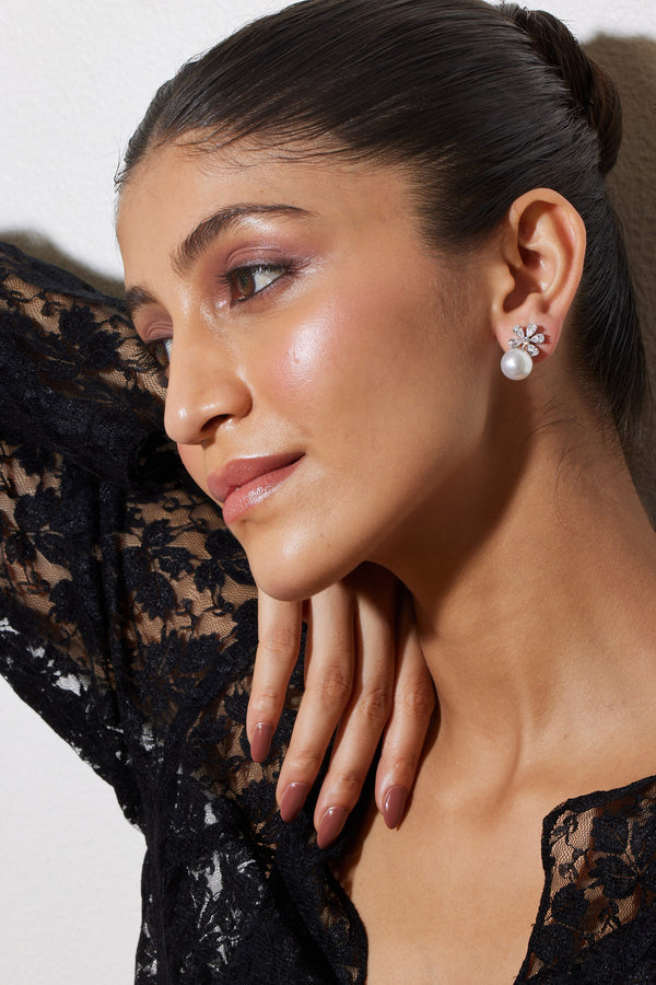 Ivory Blossom Drops Earrings