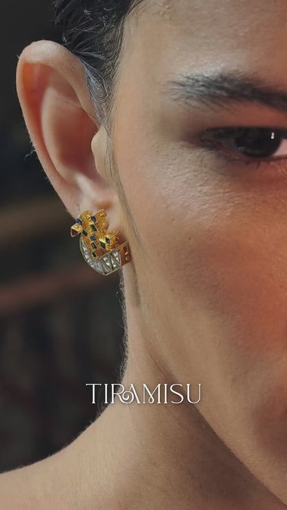 Navrang Polki Meenakari Studs