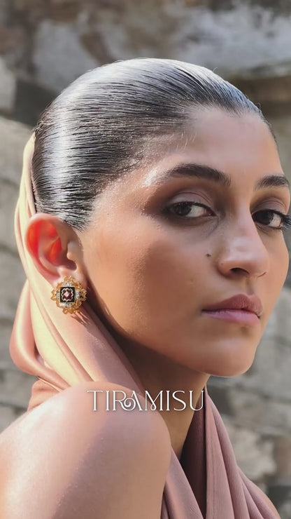 Patan Polki Meenakari Studs