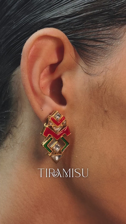 Manjari Polki Meenakari Earrings