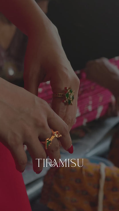 Nayantara Polki Meenakari Statement Ring