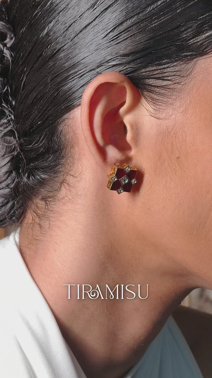 Leher Polki Meenakari Studs