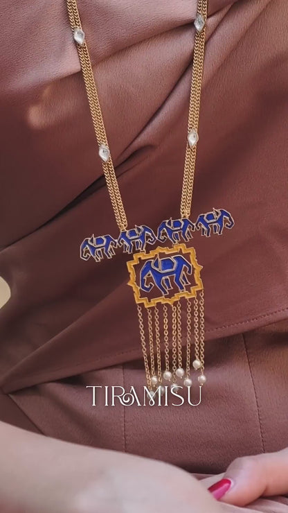 Neelima Polki Meenakari Jewellery Set