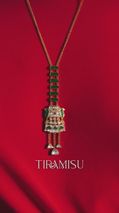 Vaani Polki Meenakari Pendant Set