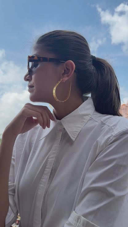GOLDEN WAVE SPIKE HOOPS