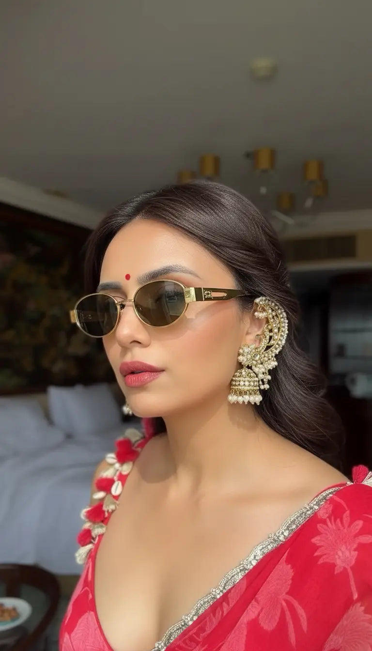 Basra Moti Heritage Chand EarCuff - Gold Plated