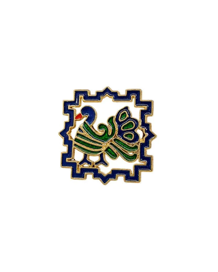Mayur Polki Meenakari Ring