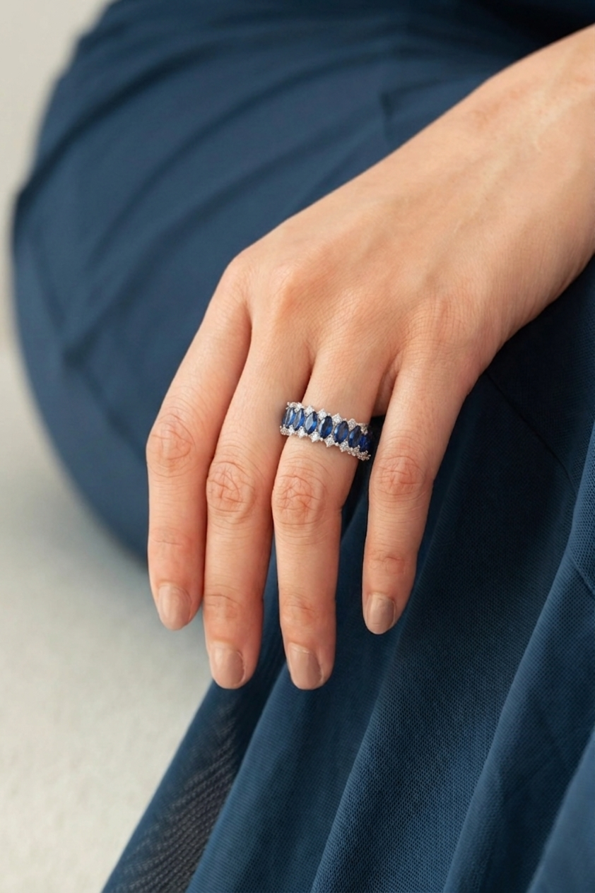 Modern Line Diamond Ring